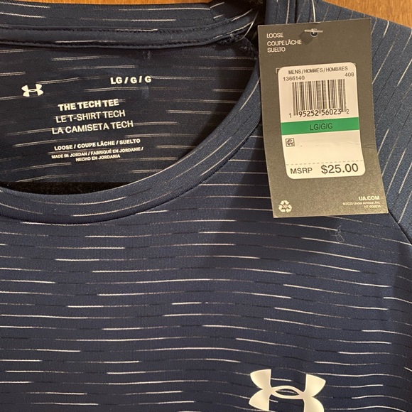 NWT; Under Armour navy short sleeve shirt - Picture 2 of 3